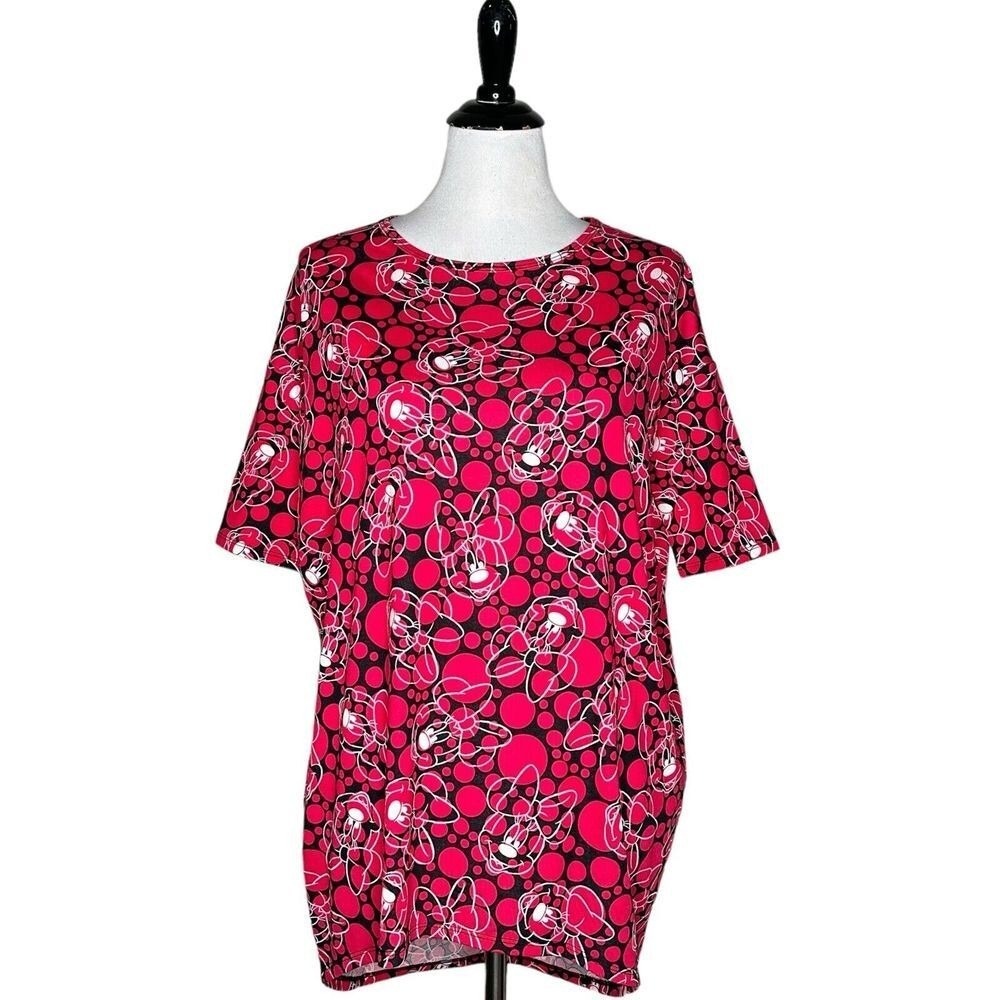 LuLaRoe Disney Collection Irma Tunic Top Womens XXS Red Minnie Polka Dot